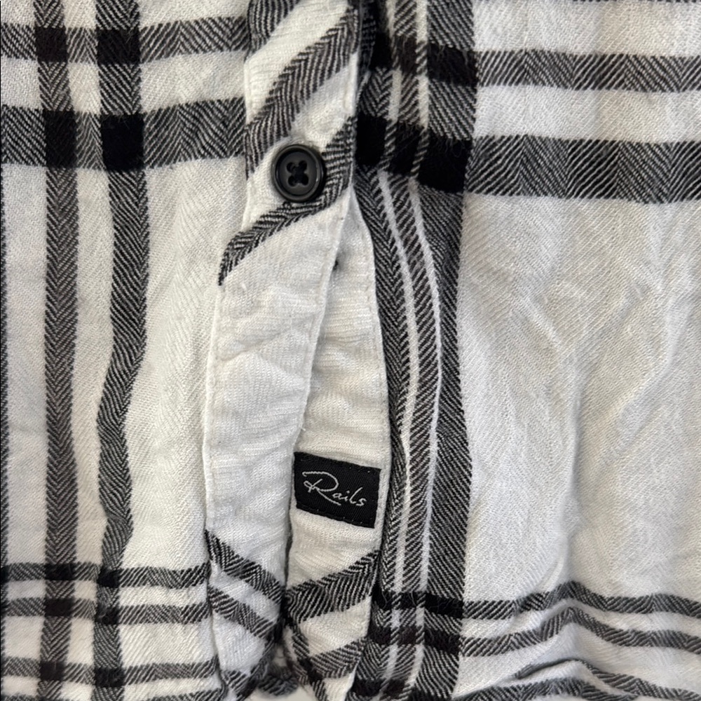 Rails Monochrome Plaid Button-Up Shirt - Picture 3 of 4